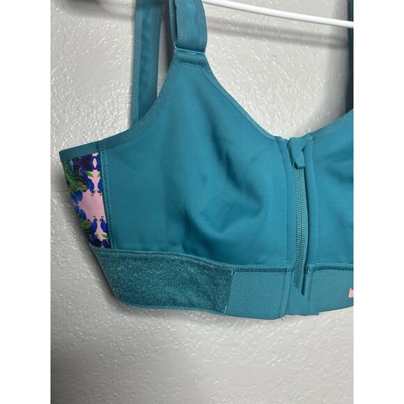 SHEFIT Barbeline London Flex Sports Bra Teal Blue Green Peacock Medium - Picture 8 of 8